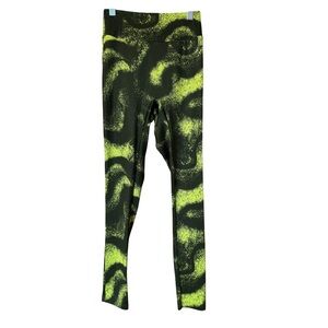 Gymshark GS Power Original Leggings Moss Olive Green Print Small